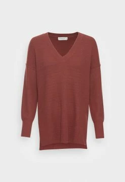 Abercrombie & Fitch FRIENDLY V NECK - Jumper - Deep Brown -Abercrombie & Fitch Shop c0caf2a5b6b94c5ea729a0853347cff4