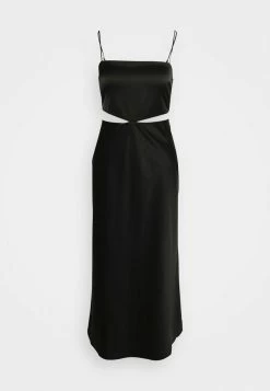 Abercrombie & Fitch PARTY WOVEN MIDI - Cocktail Dress / Party Dress - Black Solid -Abercrombie & Fitch Shop c183451251d8449b8acd8b4ec1a4b2cf