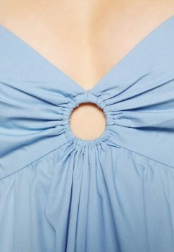 Abercrombie & Fitch PUFF SLEEVE HARDWARE MIDI - Day Dress - Della Robbia Blue -Abercrombie & Fitch Shop c26bf305baae486ead0f050106e76631