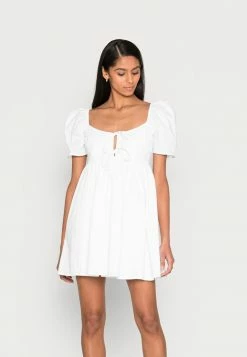 Abercrombie & Fitch KEYHOLE BABYDOLL - Day Dress - White