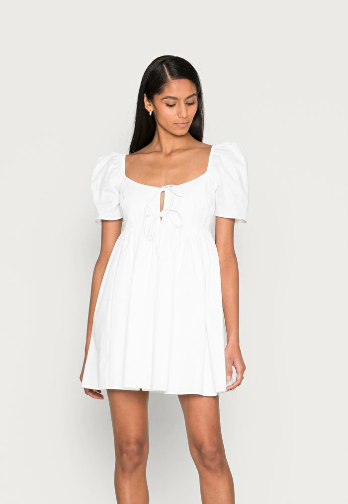 Abercrombie & Fitch KEYHOLE BABYDOLL - Day Dress - White 1 Abercrombie & Fitch KEYHOLE BABYDOLL - Day Dress - White