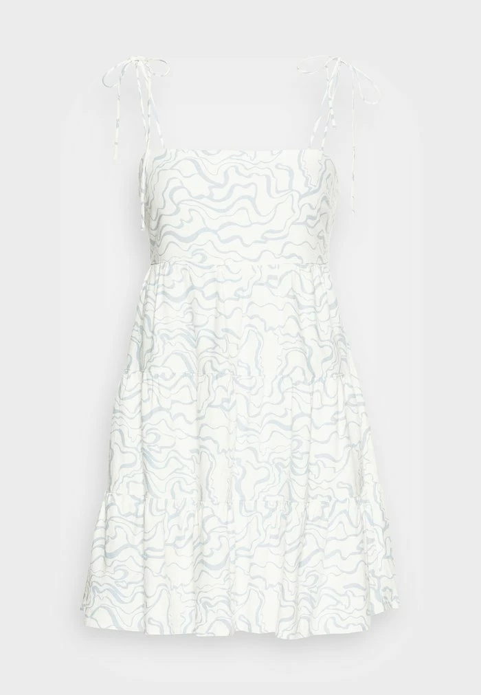 Abercrombie & Fitch TIE STRAP TRAPEZE MINI DRESS - Day Dress - Della Robbia Blue 4 Abercrombie & Fitch TIE STRAP TRAPEZE MINI DRESS - Day Dress - Della Robbia Blue - Image 4