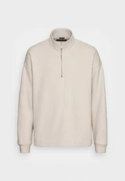 Abercrombie & Fitch ESSENTIALS UNISEX - Zip-up Sweatshirt - Tan