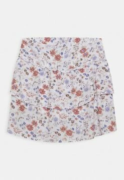 Abercrombie & Fitch WRAP SKORT - Mini Skirt - White Floral