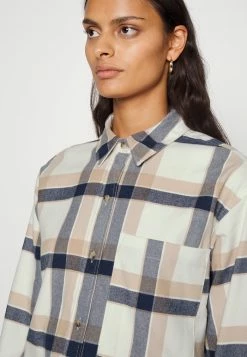 Abercrombie & Fitch LAYER PLAID - Blouse - White Blue -Abercrombie & Fitch Shop c6bb33251d5047e1bc4a7d1924c07ad2