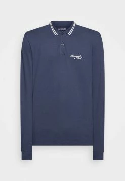 Abercrombie & Fitch ANNIVERSARY POLO - Long Sleeved Top - Navy -Abercrombie & Fitch Shop c77b3e4711864bfba9d1105c61716f1b
