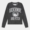 Abercrombie & Fitch PATTERN - Long Sleeved Top - Grey