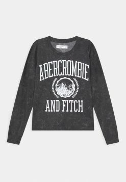 Abercrombie & Fitch PATTERN - Long Sleeved Top - Grey