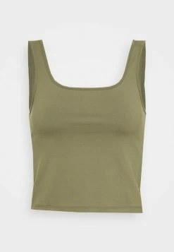 Abercrombie & Fitch BARE CROP SEAMLESS BOYTANK - Top - Dark Green -Abercrombie & Fitch Shop c86a14b26de543e58f1c0ea35f8e9679