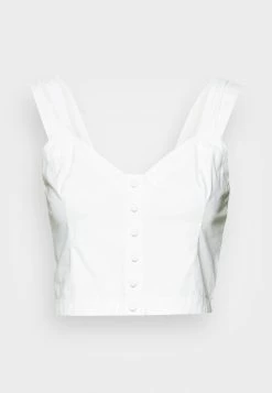 Abercrombie & Fitch BARE SLIM BUTTON THRU POPLIN - Top - White 8 Abercrombie & Fitch BARE SLIM BUTTON THRU POPLIN - Top - White -Abercrombie & Fitch Shop c88b409f4c9f4b0db0af40f42d44715b