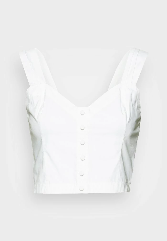 Abercrombie & Fitch BARE SLIM BUTTON THRU POPLIN - Top - White 4 Abercrombie & Fitch BARE SLIM BUTTON THRU POPLIN - Top - White - Image 4