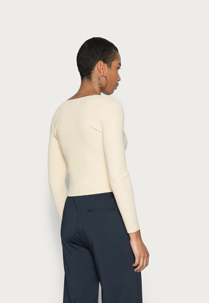 Abercrombie & Fitch SPONGEY VOOP - Jumper - Cream 3 Abercrombie & Fitch SPONGEY VOOP - Jumper - Cream - Image 3