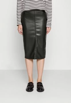 Abercrombie & Fitch PENCIL MIDI SKIRT - Maxi Skirt - Black