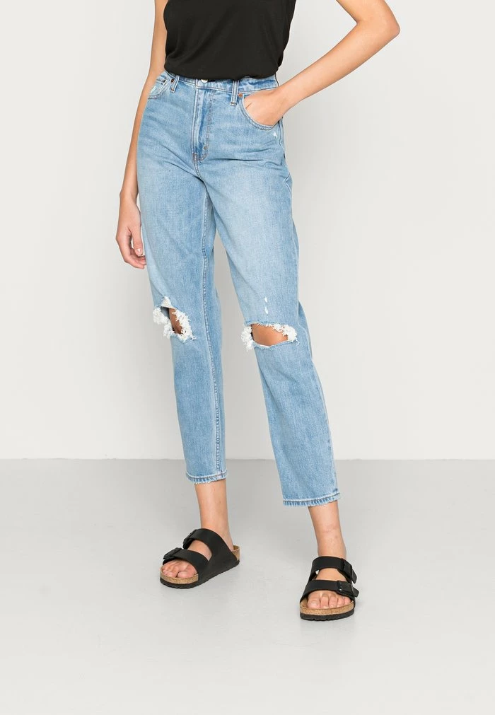 Abercrombie & Fitch DOUBLE KNEE CURVY MOM - Slim Fit Jeans - Curve Love Medium Double Knee 1 Abercrombie & Fitch DOUBLE KNEE CURVY MOM - Slim Fit Jeans - Curve Love Medium Double Knee