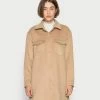 Abercrombie & Fitch SHACKET LONG - Light Jacket - Tan Wool
