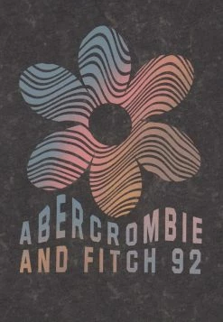 Abercrombie & Fitch ABSTRACT WARP TEE - Print T-shirt - Black Ash Wash -Abercrombie & Fitch Shop cdf66953844144a4ac0bb08123a87c2e