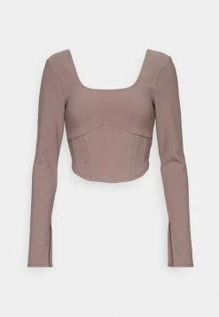 Abercrombie & Fitch Long Sleeved Top - Deep Taupe -Abercrombie & Fitch Shop ce3115a215bf47aaa4df68f5d5182716