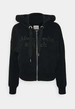 Abercrombie & Fitch LONG LIFE LOGO - Zip-up Sweatshirt - Black Beauty -Abercrombie & Fitch Shop ce36c2e4da244a1983ccedd29e9b40e8
