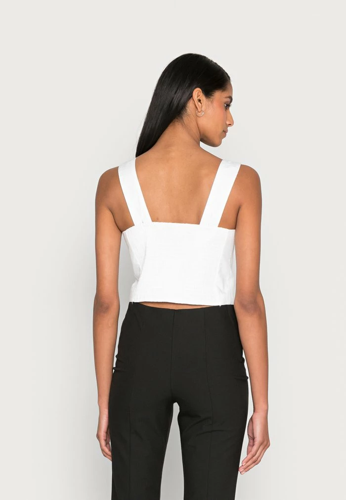 Abercrombie & Fitch BARE SLIM BUTTON THRU POPLIN - Top - White 3 Abercrombie & Fitch BARE SLIM BUTTON THRU POPLIN - Top - White - Image 3