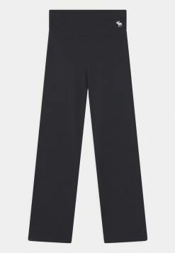 Abercrombie & Fitch SPLIT FLARE - Trousers - Black