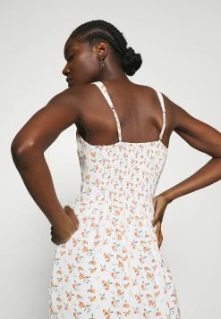 Abercrombie & Fitch CINCH FRONT MIDI DRESS - Day Dress - White -Abercrombie & Fitch Shop cf0b7856d53d424e9370eaffaaf52cb9