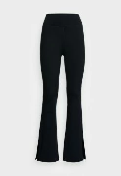 Abercrombie & Fitch SIDE SPLIT CONTOUR FLARE - Trousers - Black
