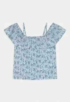 Abercrombie & Fitch SMOCKED - Blouse - Blue
