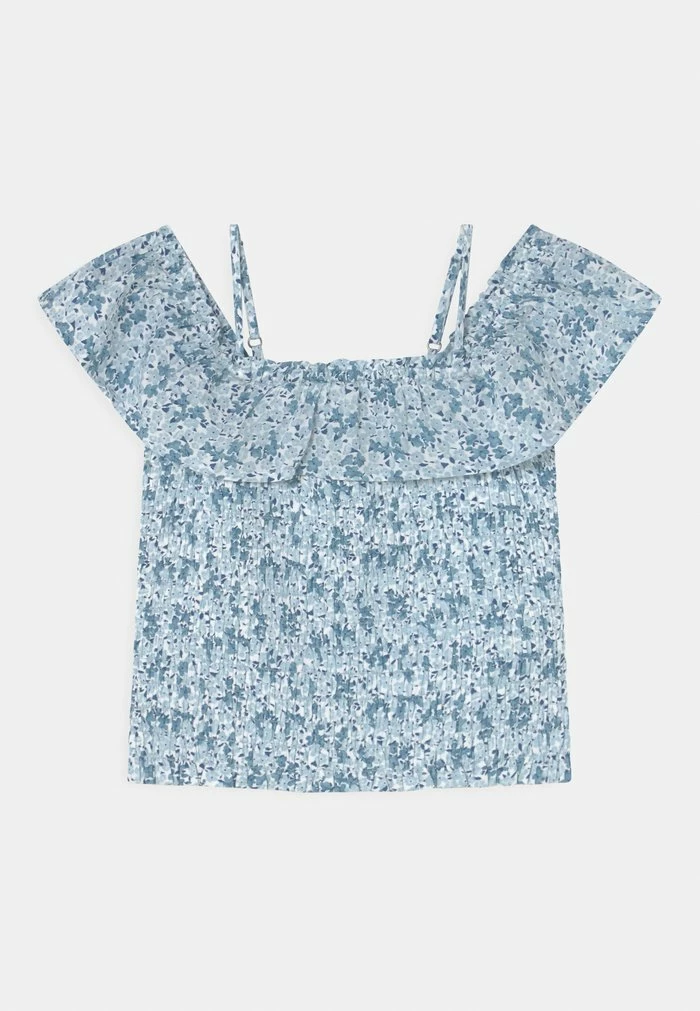 Abercrombie & Fitch SMOCKED - Blouse - Blue 1 Abercrombie & Fitch SMOCKED - Blouse - Blue