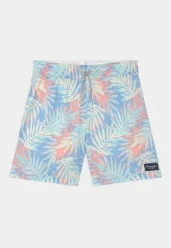 Abercrombie & Fitch PALM CONVERSATIONAL - Swimming Shorts - Blue