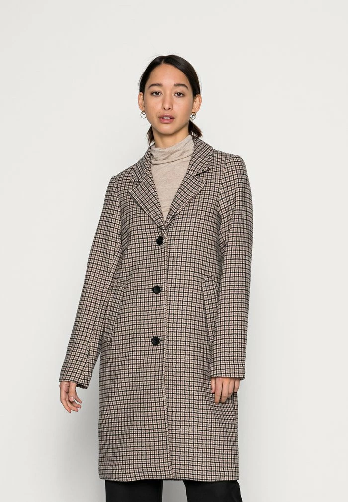 Abercrombie & Fitch DAD COAT - Classic Coat - Tan Houndstooth 1 Abercrombie & Fitch DAD COAT - Classic Coat - Tan Houndstooth