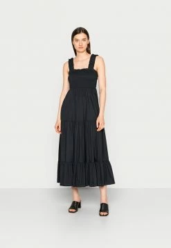 Abercrombie & Fitch SMOCKED BODICE EASY - Maxi Dress - Black