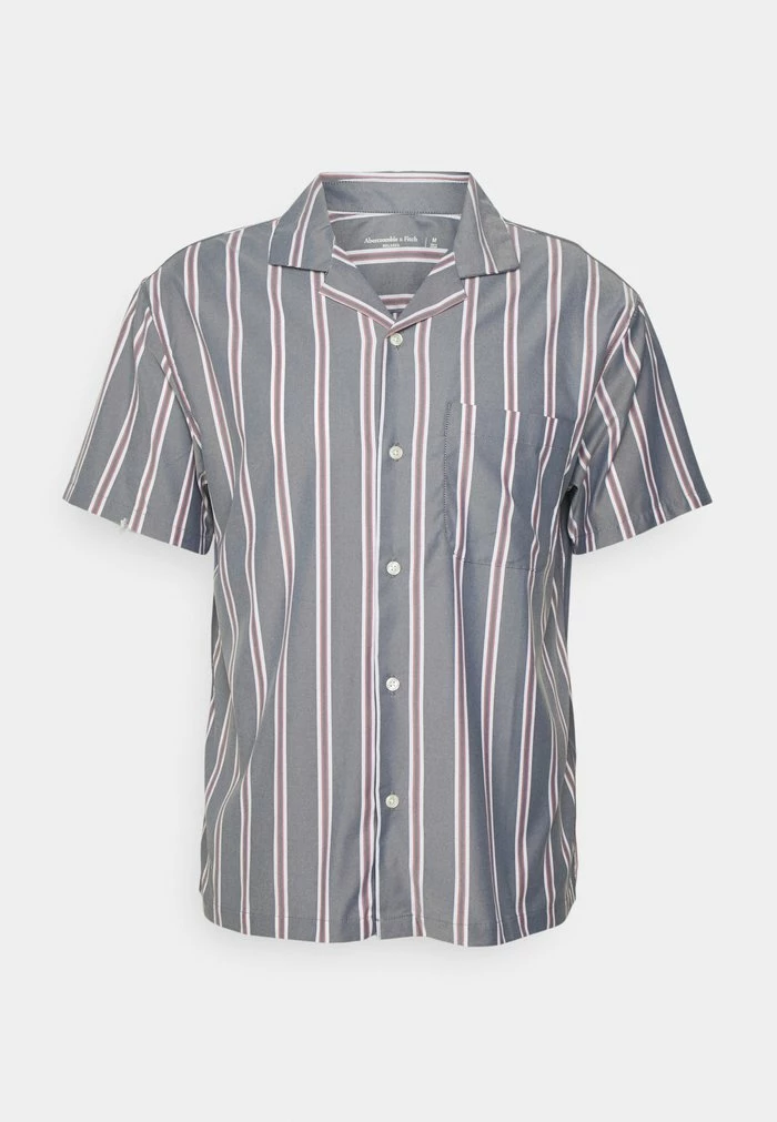 Abercrombie & Fitch Shirt - Navy Stripe 5 Abercrombie & Fitch Shirt - Navy Stripe - Image 5