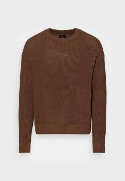 Abercrombie & Fitch ESSENTIAL SOLID CREW SWEATER - Jumper - Brown -Abercrombie & Fitch Shop d30ade0821a14cb8b6d5a6b1fad4627f