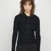 Abercrombie & Fitch BUTTON THROUGH CARDI - Cardigan - Black Beauty