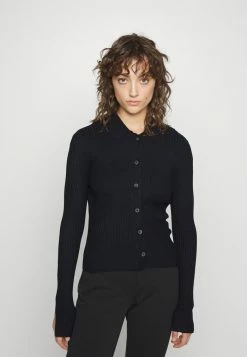 Abercrombie & Fitch BUTTON THROUGH CARDI - Cardigan - Black Beauty