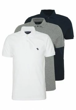 Abercrombie & Fitch MULTIPACK 3 PACK - Polo Shirt - Navy/grey/white -Abercrombie & Fitch Shop d4636e753a80408a9d0e7dacaa190881