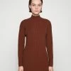 Abercrombie & Fitch MOCKNECK EASY DRESS - Jumper Dress - Cherry Mahogany