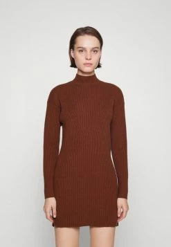 Abercrombie & Fitch MOCKNECK EASY DRESS - Jumper Dress - Cherry Mahogany