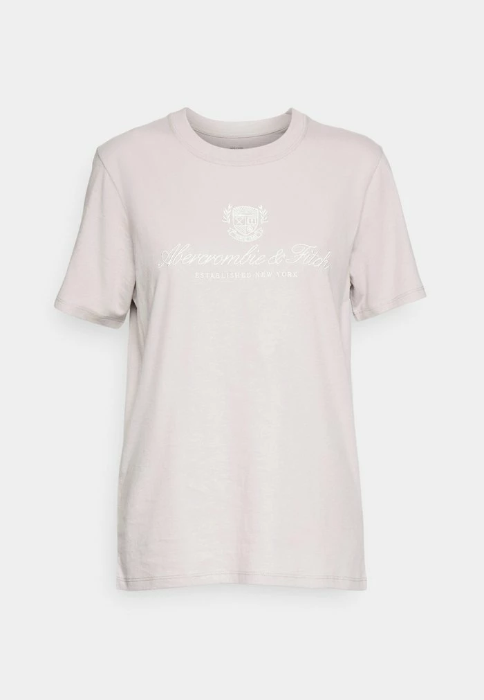 Abercrombie & Fitch SCRIPT LOGO TEE - Print T-shirt - Grey 1 Abercrombie & Fitch SCRIPT LOGO TEE - Print T-shirt - Grey