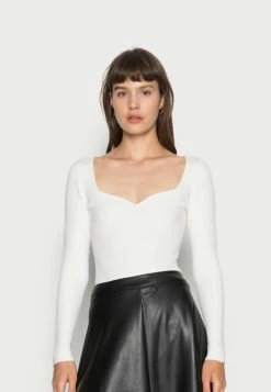 Abercrombie & Fitch SWEETHEART SLIM - Jumper - Cream