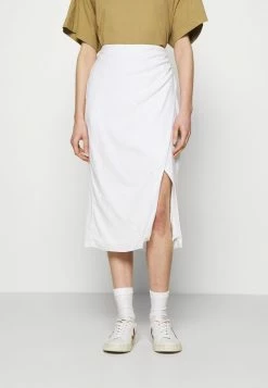 Abercrombie & Fitch WEBEX STRUCTURE MIDI - Pencil Skirt - White