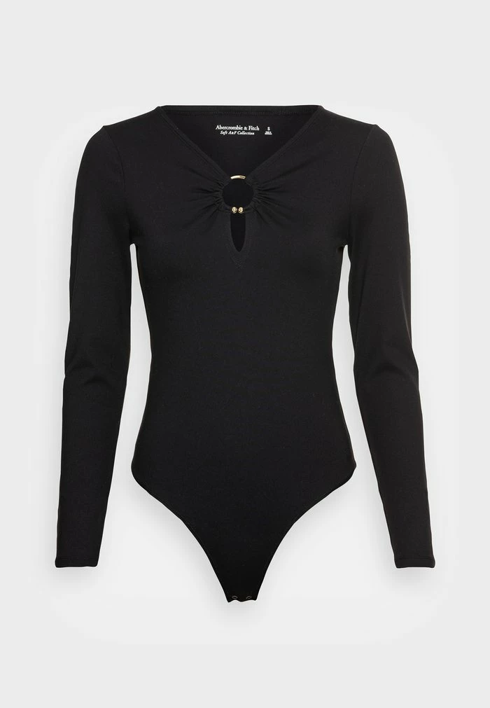 Abercrombie & Fitch HARDWARE CUTOUT BODYSUIT - Long Sleeved Top - Black 1 Abercrombie & Fitch HARDWARE CUTOUT BODYSUIT - Long Sleeved Top - Black