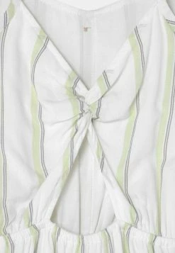 Abercrombie & Fitch BIB TWIST BACK DRESS - Day Dress - White/blue -Abercrombie & Fitch Shop daa3b483797f4294987503dcf0b5da3f