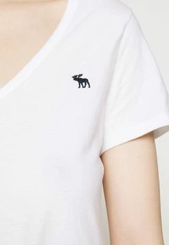 Abercrombie & Fitch 5 PACK - Basic T-shirt - White/tan/rose/blue/black -Abercrombie & Fitch Shop daaf10102ef84c0886a644838929ba85