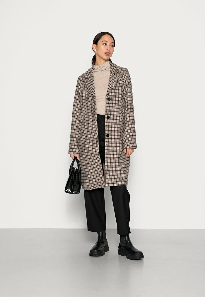 Abercrombie & Fitch DAD COAT - Classic Coat - Tan Houndstooth 2 Abercrombie & Fitch DAD COAT - Classic Coat - Tan Houndstooth - Image 2