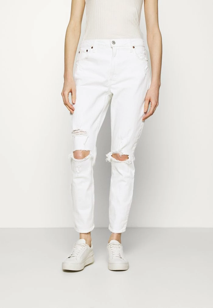 Abercrombie & Fitch DESTROY CURVE LOVE DUPE - Slim Fit Jeans - White 1 Abercrombie & Fitch DESTROY CURVE LOVE DUPE - Slim Fit Jeans - White