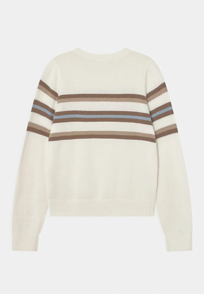 Abercrombie & Fitch SLIM CREWNECK PATTERN - Jumper - Cream 2 Abercrombie & Fitch SLIM CREWNECK PATTERN - Jumper - Cream - Image 2