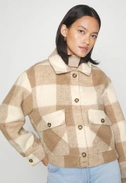 Abercrombie & Fitch NEW CROP COZY SHACKET - Bomber Jacket - Rust Plaid -Abercrombie & Fitch Shop decd6bbed9194cd491f6e4a768faadf4