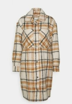 Abercrombie & Fitch NEW LONG SHACKET - Short Coat - Cream Plaid -Abercrombie & Fitch Shop df579cbe23d5491a93069d5c331bee99