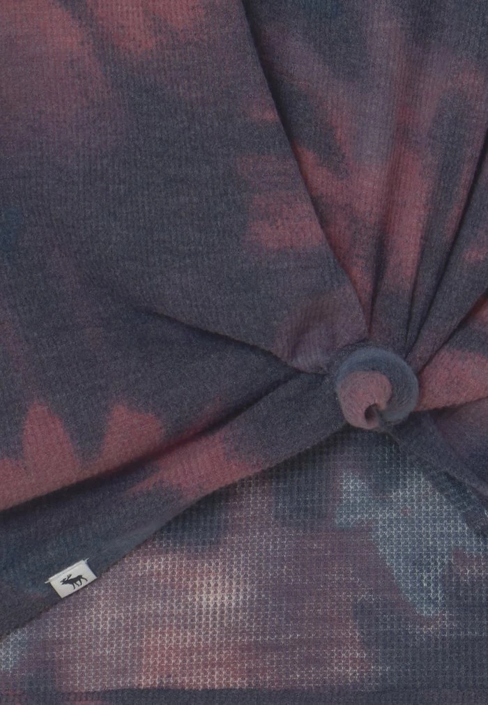 Abercrombie & Fitch WAFFLE TEE MOOST HAVE PATTERN - Long Sleeved Top - Dark Blue 3 Abercrombie & Fitch WAFFLE TEE MOOST HAVE PATTERN - Long Sleeved Top - Dark Blue - Image 3